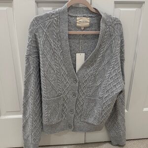 Thread & Supply Gray Textured Women's Cardigan